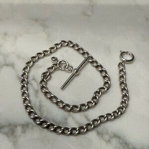 Antique Silver watch Chain necklace